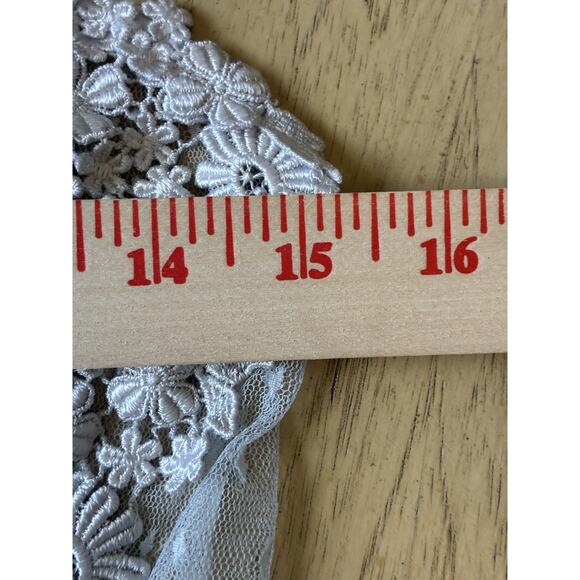 Flora Nikrooz Showstopper Chemise Ice Blue Ballerina Slip Nightie Floral Lace XS - Picture 8 of 16